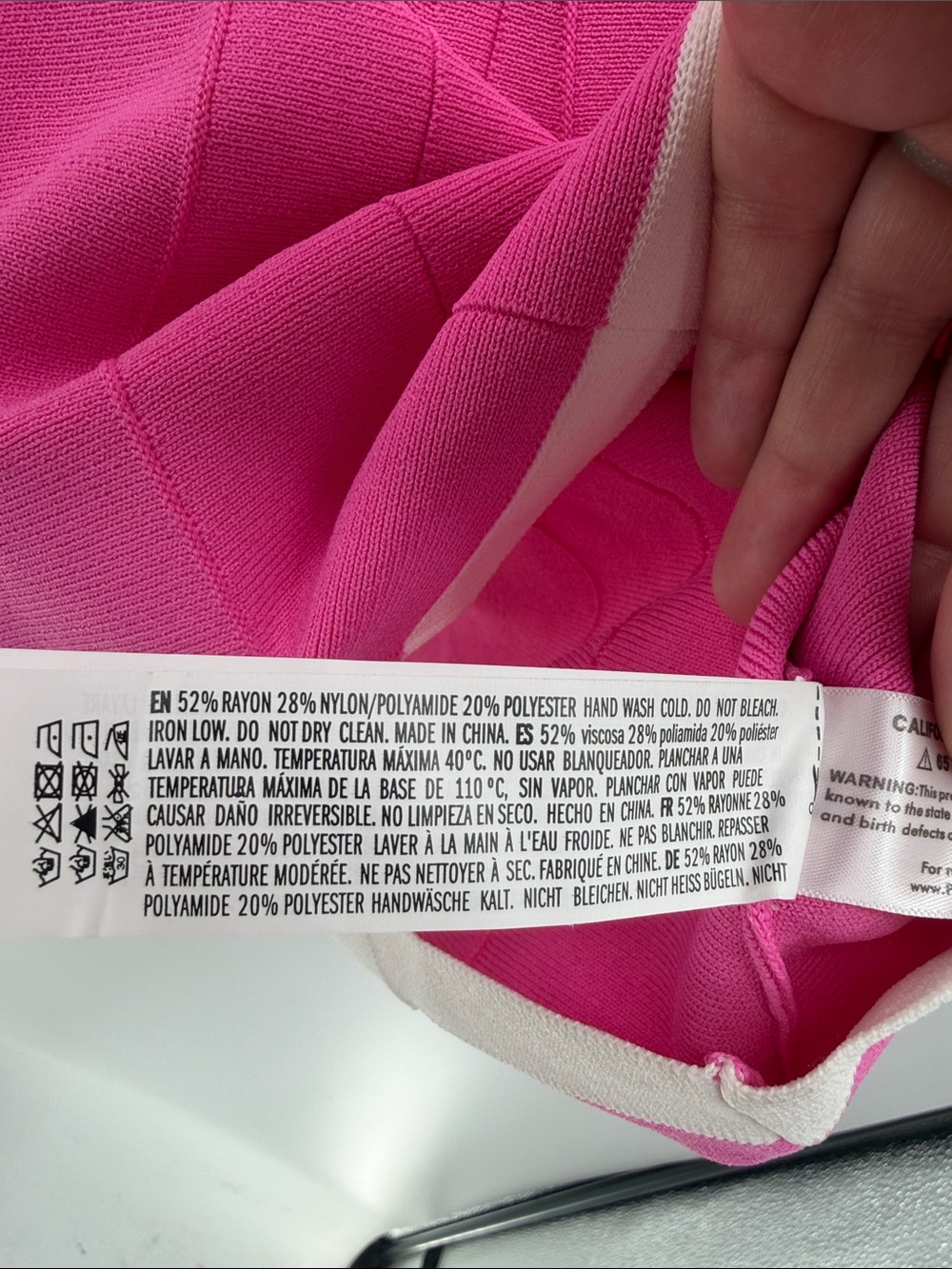 English Factory Women's Pleated Skirt Drop-Waist Dress - Pink/White - XS - NWT - Picture 5 of 8